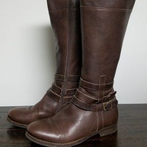 MATISSE Distressed Pebbled Leather Riding Boots